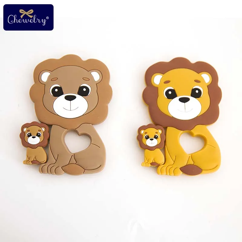 100 шт Детские Силиконовые Бусины лев Король мультфильм beadsfair класс силиконовый Прорезыватель для соски цепи Детская Подвеска Ожерелье Товары для малышей