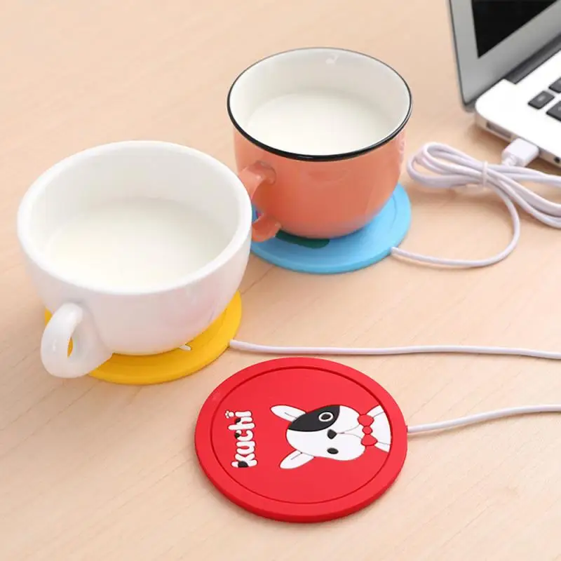 USB-грелка гаджет мультяшная силиконовая тонкая подставка для чашек кофе чая