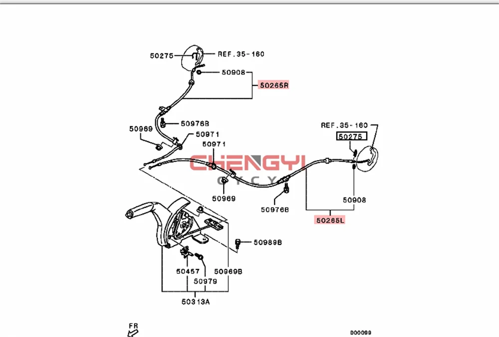Rear Brake Cable Handbrake Pull Line For Mitsubishi Outlander ASX CW4W CW5W CW6W GA2W Disc Brake 4820A025 4820A026 4820A336