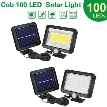 

Cob 100 LED Solar Light Outdoors Solar Garden Light PIR Motion Sensor Split solar wall light Spotlights Security Emergency