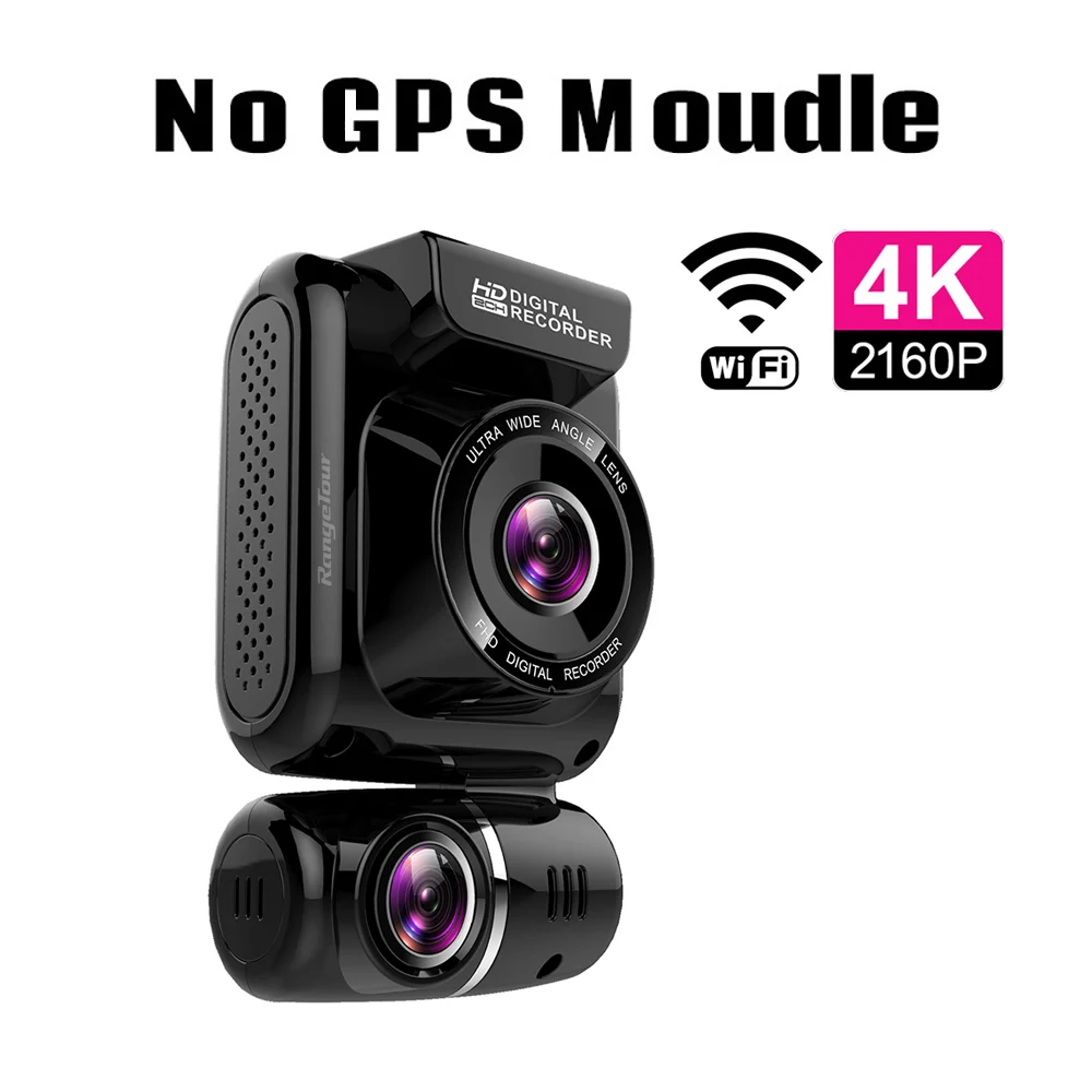 No GPS Moudle Мини скрытый 4K 2160P двойной объектив Автомобильный видеорегистратор wifi gps регистратор Novatek 96663 чип sony IMX323 сенсор двойная камера видеорегистратор D20 - Название цвета: No GPS Moudle