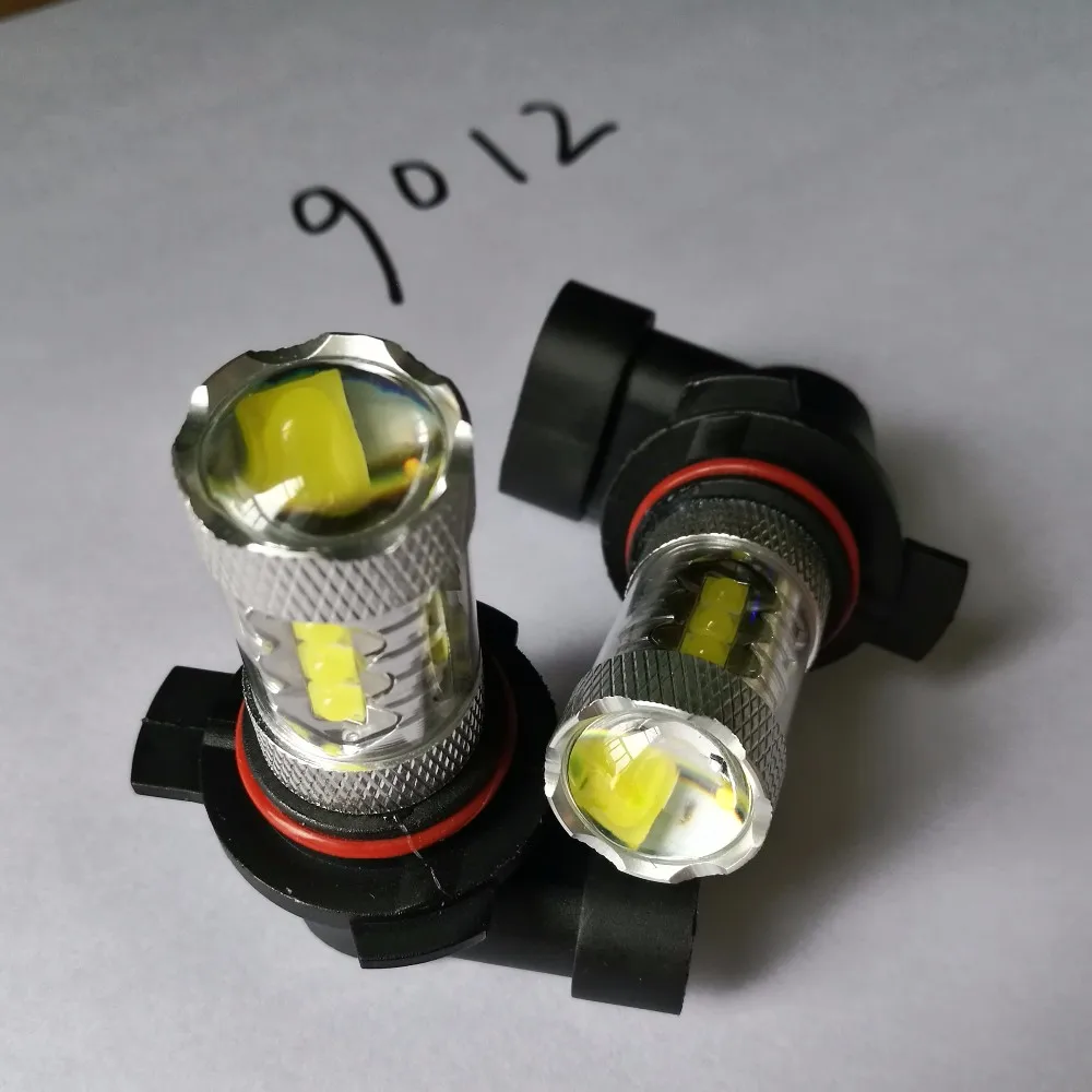 2 шт. Canbus hir2 9012 px22d 80 Вт светодиодный дневные ходовые огни лампы универсальные 12 В Автомобильные противотуманные фары DRL дальнего света без ошибок