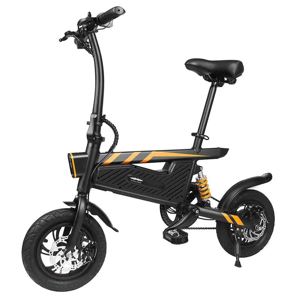 Top Portable Electric Scooter Folding 2 Wheels Electric Bicycle 15.74 Inch 250W 36V Max 25KM/H Adults Black Electric Bike Bicycle 22