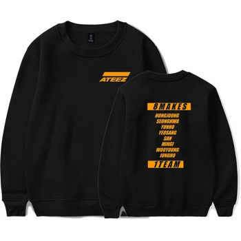 

Korean Fashion KPOP ATEEZ NEW Album Round Neck Sweatshirt Pullovers Men/Women Casual Harajuku O-neck Helly Clothes Hansen Tops