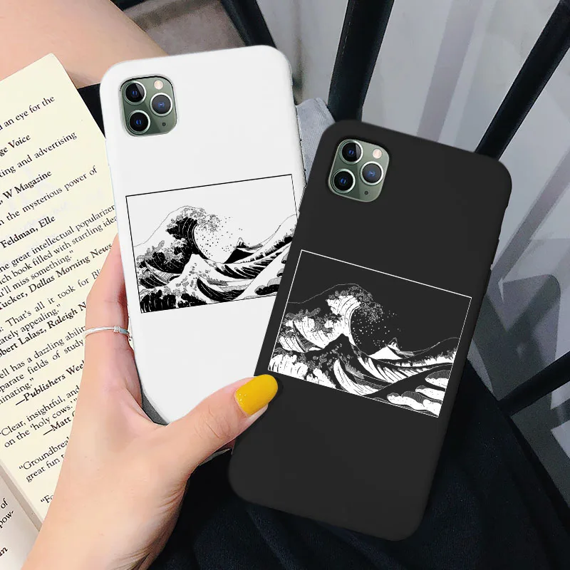 Японский чехол для телефона Kanagawa с морской волной океаном и большой iphone 12 11 Pro Max 6S