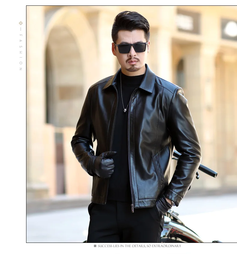 Leather Jacket Men Soft PU Leather Jacket Male Business casual Coats Man Jaqueta Masculinas Inverno Couro Large size XXXL 4XL