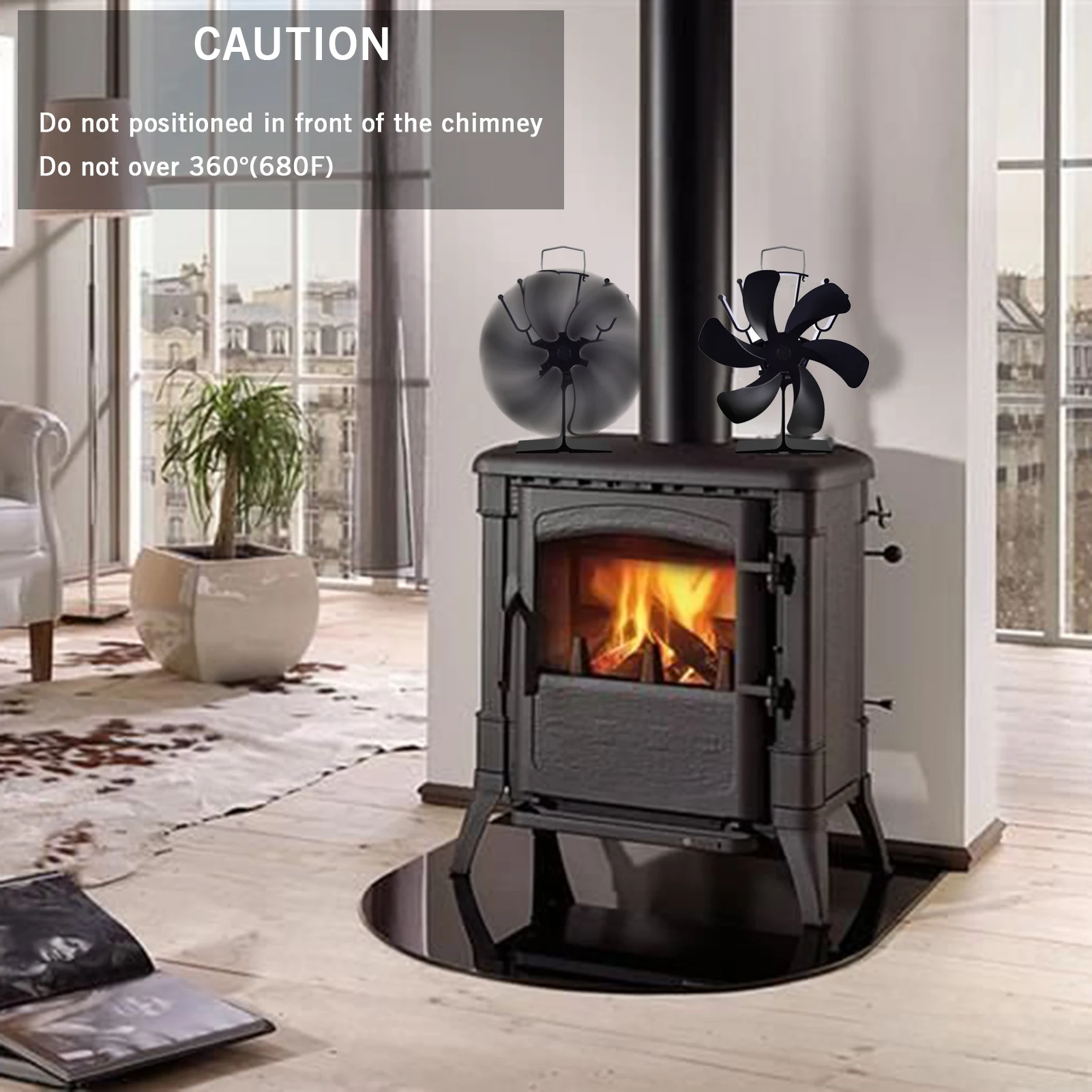 Fireplace Fan 6 Blade Wood Stove Fan Silent Heat Power Eco Fan For Log Burner  Wood-burning Stove Fan Home Indoor Heating Fan - AliExpress