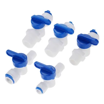 

DRELD RO Water Straight Ball Valve Reveser Osmosis Fitting1/4" 3/8" OD Hose 1/4"3/8" 1/2" BSP Male Thread Quick Connect Fittings