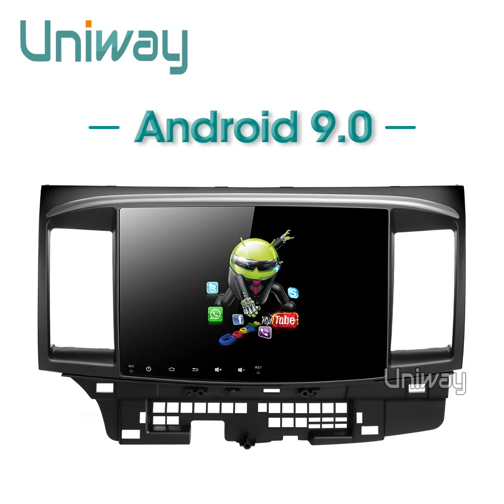 Цена Uniway PX30 DSP Android 9,0 автомобильный dvd для Mitsubishi Lancer 10,1 дюймов 2008 2009 2010 2011 2012 2013 2014 2015 автомобильный стерео навигатор