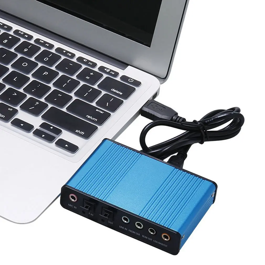 6 каналов внешняя звуковая карта 5,1/7,1 объемный звук USB 2,0 внешняя оптическая S/PDIF Аудио Звуковая карта адаптер для ПК ноутбука