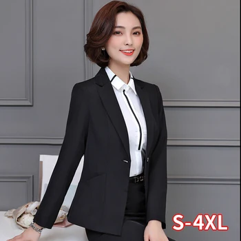 

Women Small Pant Suit Female Office Lady Coat Interview Spring And Sumemr Long-sleeved Overalls Professional Wear Formal Cloth