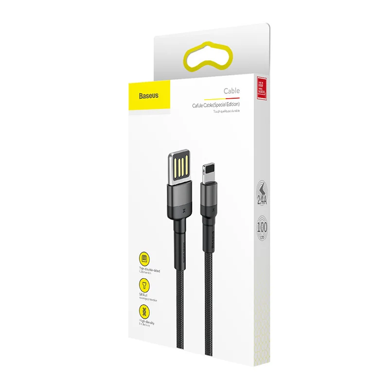 USB кабель для iPhone 11 XR XS Max 8 7 Plus, USB кабель для зарядного устройства 2,4 А, быстрая зарядка, Реверсивный USB кабель для синхронизации данных, провод