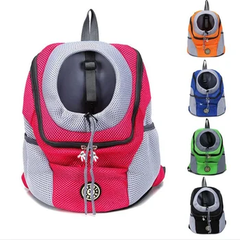 

5 Colors Pet Dogs Cats Carrier Backpack Canvas Front Bag Legs Out Shoulder Pads
