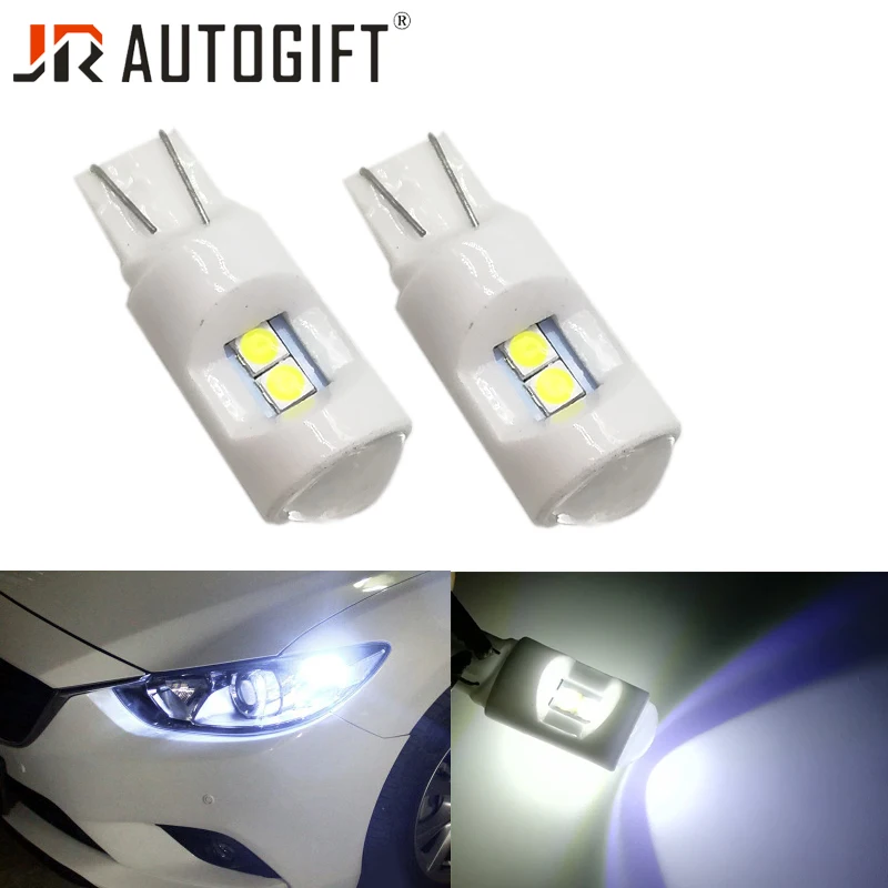 100 шт./лот керамика t10 Авто Светодиодная Белая T10 3030 6SMD керамическая 12В 194 168