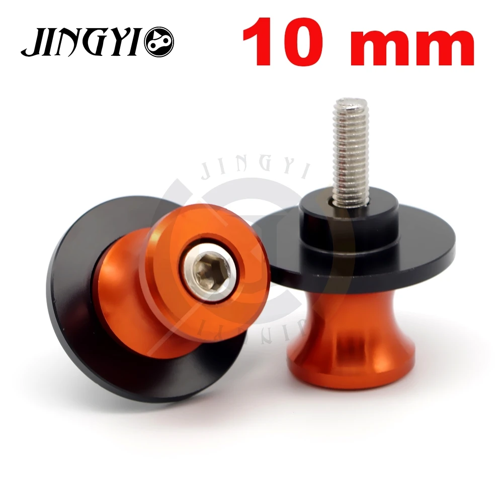 CNC алюминиевый мотоцикл поворотный рычаг катушка слайдер болты Стенд Крышка для TMAX 530 Z1000 YAMAHA R1 CBR600RR Африка Твин CRF1000L - Цвет: Orange-10mm
