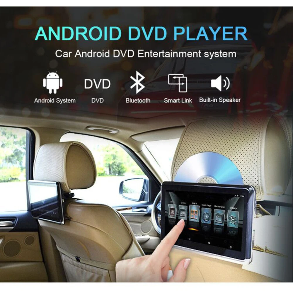 YAZH 10.2 inch Android Car CD DVD Headrest player IPS 1366*768 TFT LCD Monitors With WIFI Bluetooth Mirror Link|Мониторы для авто| |