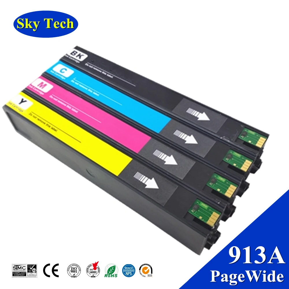 Cartuccia D'Inchiostro Compatibile Sky 913A Per Hp 913A, Pigmento Per Hp Pagewide 352Dw 377Dw Pro 452Dw 452Dn 452Dwt 477Dw Mfp 477Dwt 552Dw