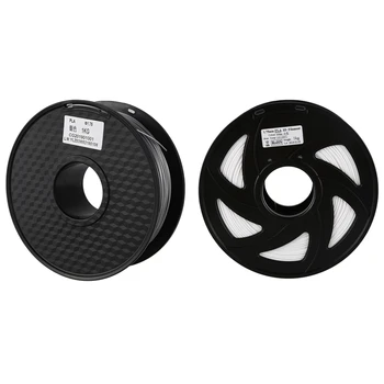 

2 Roll Aussie 3D Printer 1KG Printing Filament 1.75M PLA White & Silver