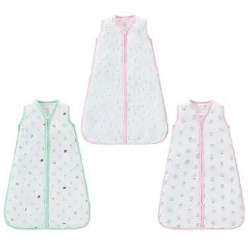 

Soft Breathable Cotton Sleepsack Wearable Baby Wrap Blanket Sleeveless Vest for Infants Toddlers