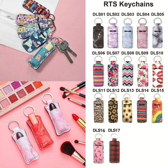 Wholesale Fashion Colorized Lipstick Chapstick Holder Bag Keychain Jewelry  Key Chain Gifts Accessories Lip Balm Lipsticks Keyring From m.