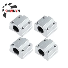 «Scs12uu scs8luu scs10luu scs16uu 8mm, rolamento linear de esferas 4 pçs/set cnc roteador 3d impressora peças