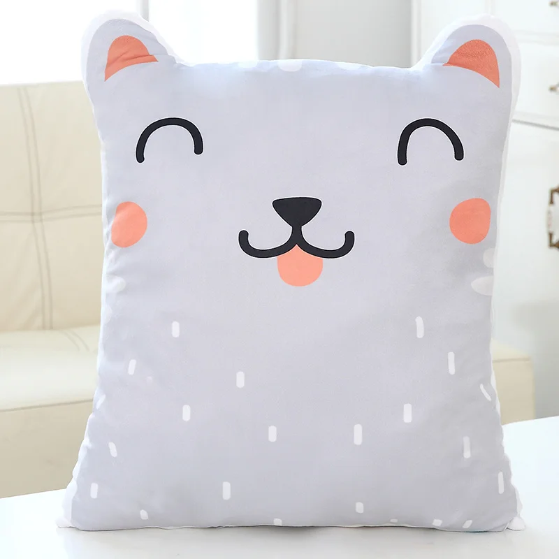 50 см печать кошка подушка мультфильм животное двойная печать Лежанка для котиков диван Отдых Подушка Кукла-подружка детская игрушка
