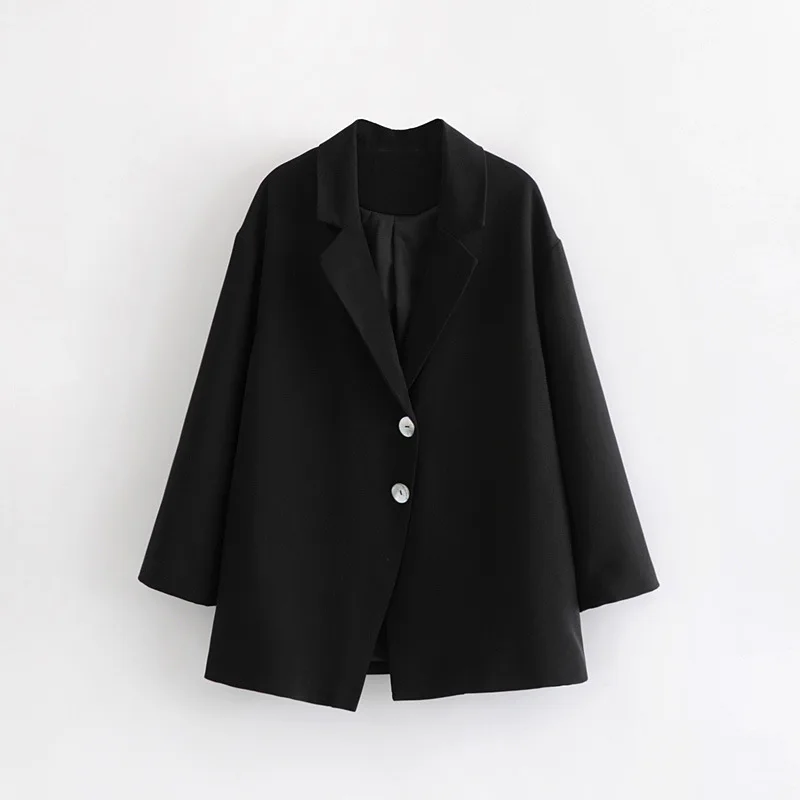 

04dw-8688 Western Style WOMEN'S Dress 2019 Spring And Autumn New Style Two-Button Irregular Suit Jacket Women's