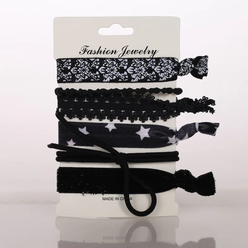 

Summer pearl knotte different kinds hair ring hand-knotted punk hair band tie scalp hair rope Elastic knotted hand strap
