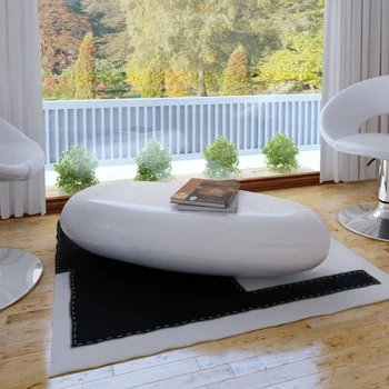 

vidaXL Coffee Table Fibre Glass High Gloss White