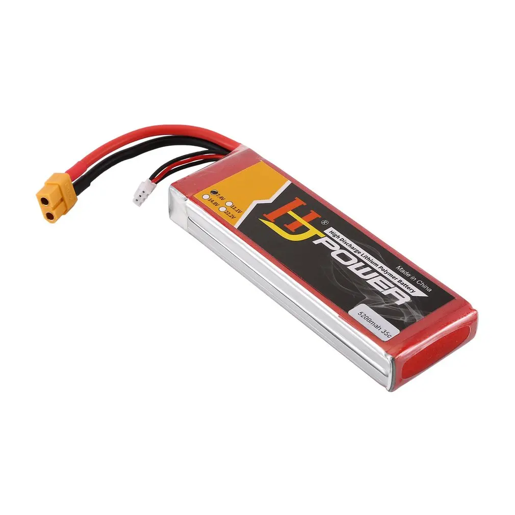 

HJ 5200MAH 7.4V /11.1V/14.8V 35C XT60 Plug RC Drone Lipo-Battery Lightweight Universal Rechargerable Battery for 4-Axis RC Drone