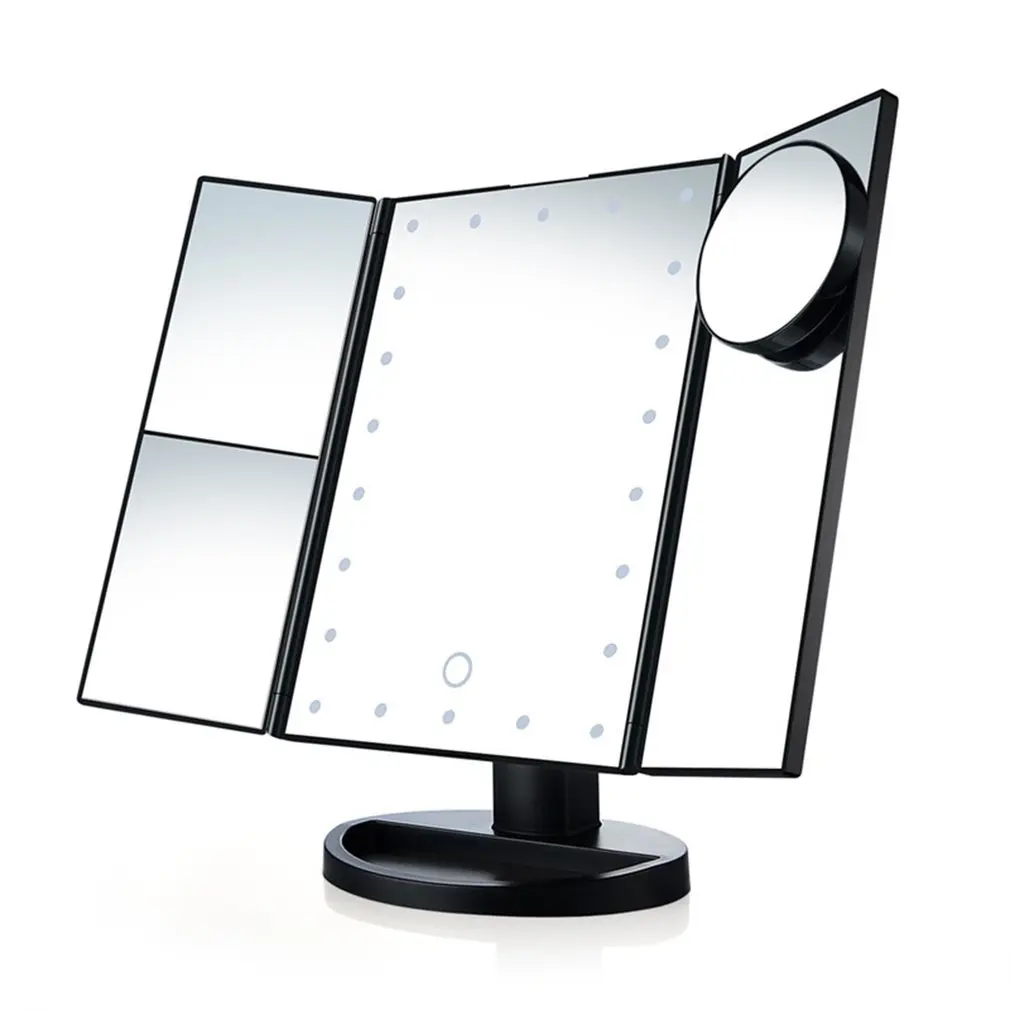 Espelho de Maquiagem Desktop com Dupla Led com 10x Ampliação Rotação Livre Espelho Portátil Durável Mod. 1211683 9 Espelho de maquiagem led com 10x ampliação