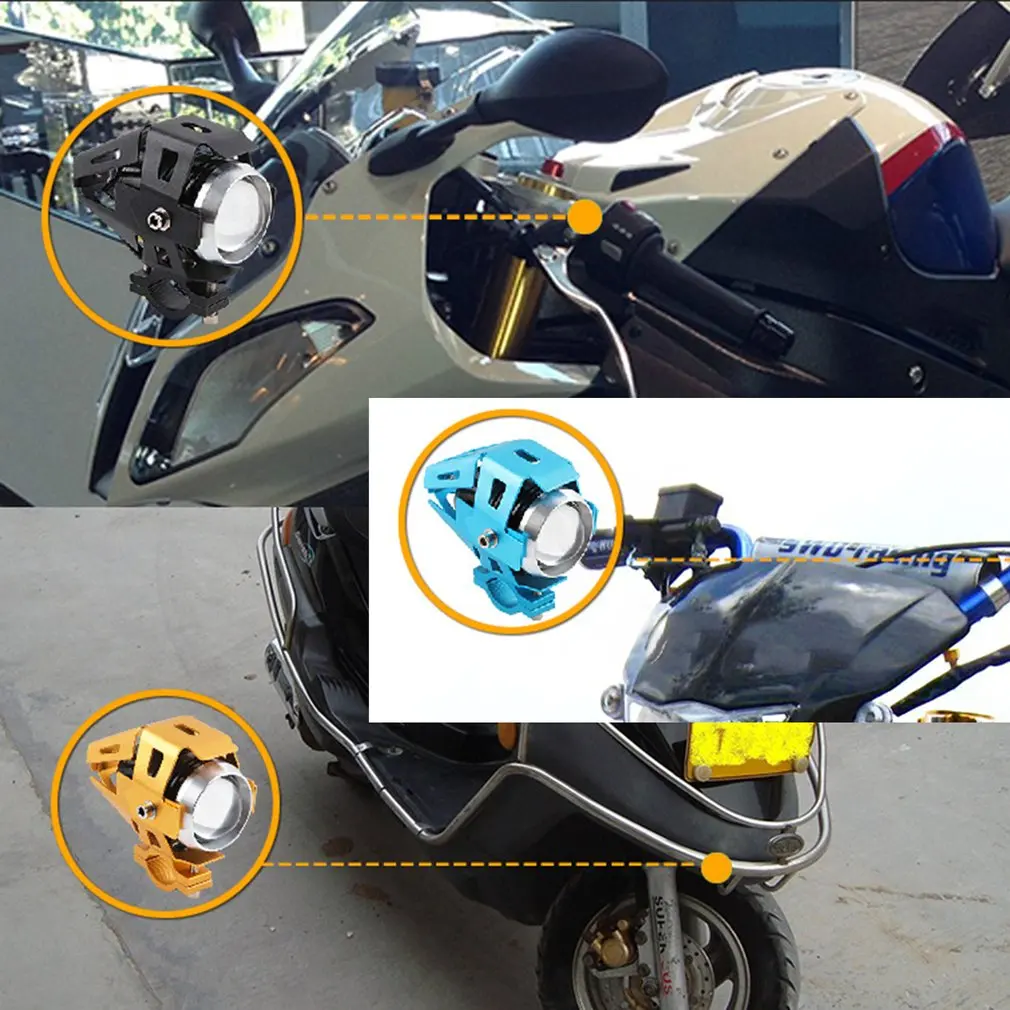 U5 10 Вт мотоциклетная Светодиодная лампа для фары 12 В 3000LMW мотоциклетные фары для мотоцикла налобный фонарь для двигателя точечная фара DRL