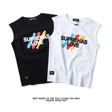 Напрямую от производителя, распродажа, Европейская и американская жилетка, мужская летняя стильная популярная брендовая уличная одежда в стиле хип-хоп, тонкая футболка без рукавов с принтом