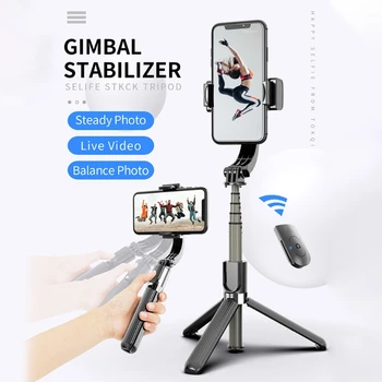 

Bluetooth Handheld Gimbal Stabilizer Tripod Mobile Phone Selfie Stick Holder Adjustable Wireless Video Record Selfie Stander