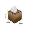 European Brass Tissue Box Modern Living Room Desktop Paper Box Western Restaurant Desktop Napkin Organizer Home Decoration 4