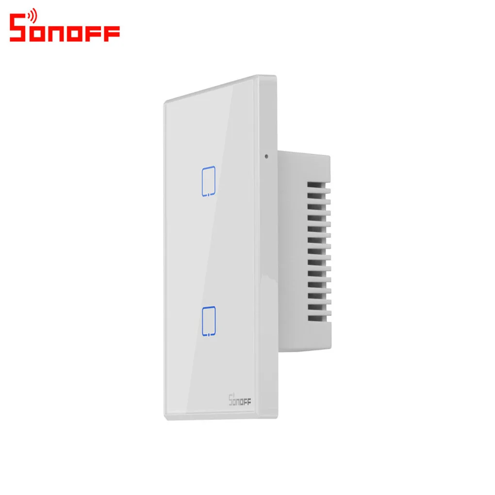 Интеллектуальный выключатель света SONOFF T2US TX Smart Wifi сенсорный настенный светильник Панель переключения умный дом 1/2/3 433 RF/Голосовое управление/приложение Управление нам Стандартный