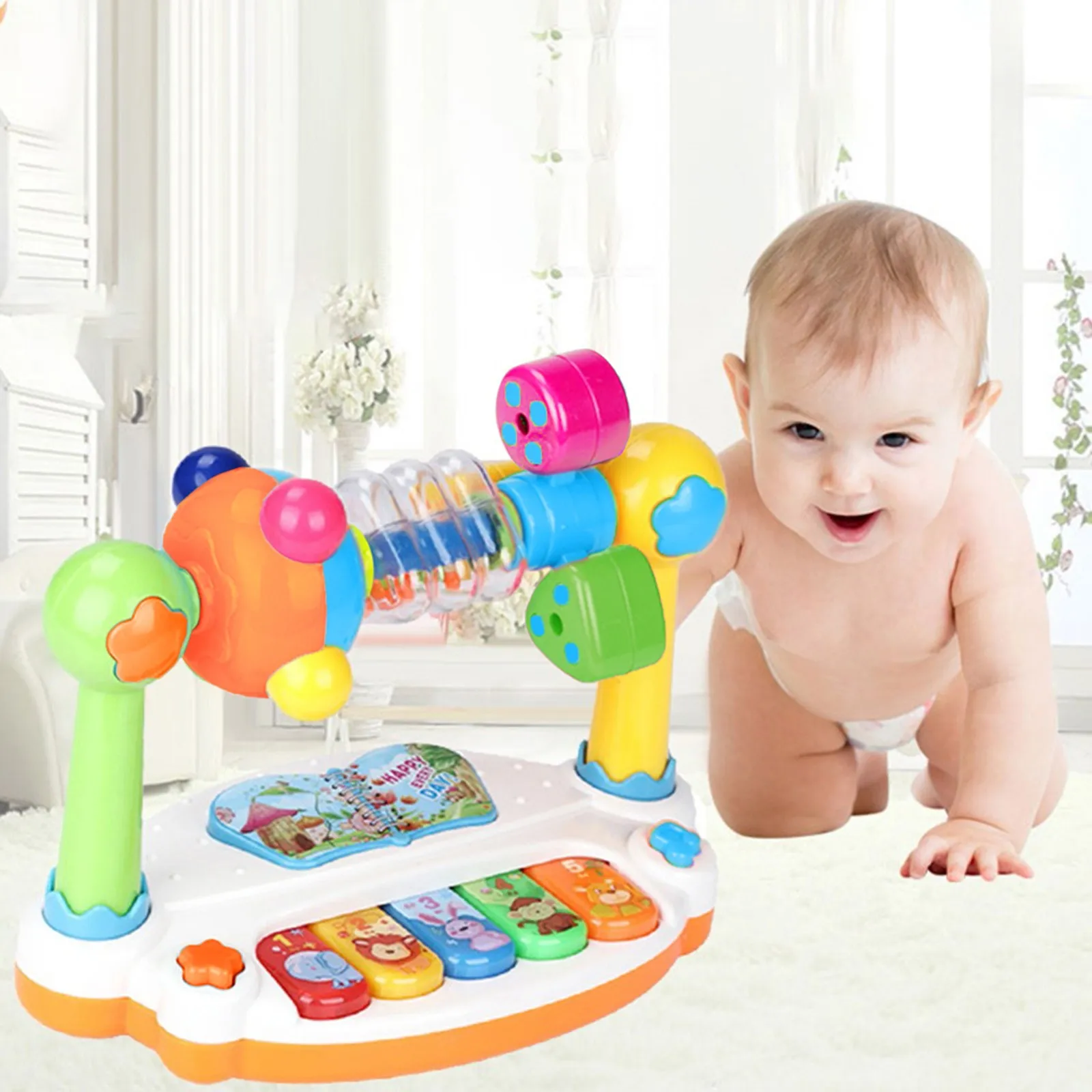 5 Types Farm Animal Sound Kids Piano Music Toy Musical Animals Sounding Keyboard Baby Playing Type Instruments f5 | Игрушки и хобби