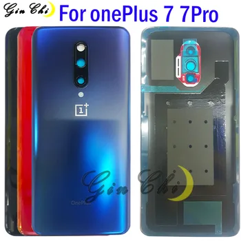 

NEW For OnePlus 7 Battery Cover Door Rear Glass For Oneplus 7 Pro Back Battery Cover 1+7 Housing Case with glue GM1915 case