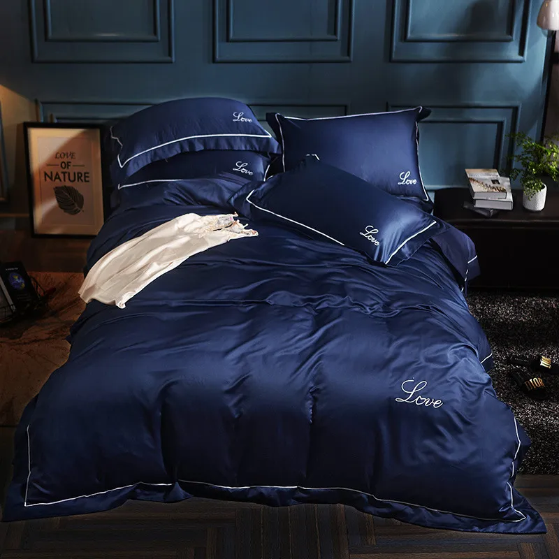 

1pcs 100% Mulberry Silk Duvet cover Queen King size Solid color Quilt Cover A version:Real silk / B version:100%cotton