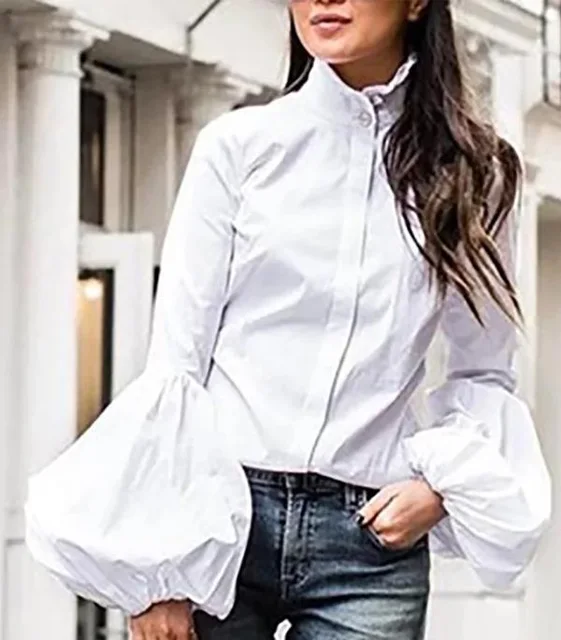 frilly button up shirt