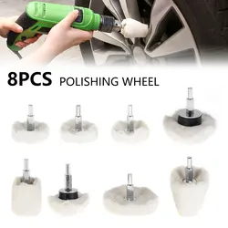 Kit de perceuse pour polisseuse de voiture, 7 pièces, tampon de roue de polissage en coton, tampon de roue de vadrouille, accessoires en aluminium inoxydable 
