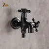 ZGRK High quality Black Oil Rubbed Bronze double using washing machine faucet bathroom corner faucet tap garden outdoor mixer ► Photo 1/6