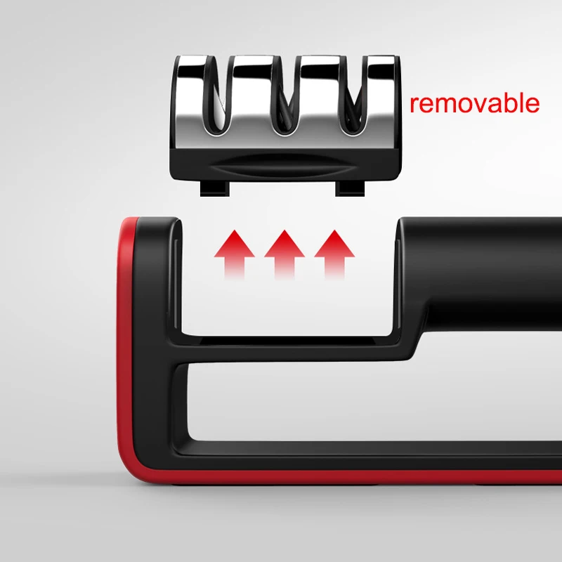 Точилка для ножей 3 стадии ножа ножечка заточка Нескользящая быстрая точилка шлифовальная кухонная силиконовая резина
