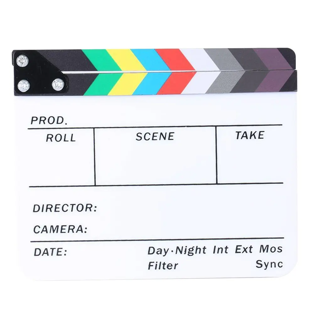 Acrylic Movie Clapper Playing Board Theater Clapper Color Field Board English Version Professional Portable Acrylic Movie Clapper Playing Board Theater Clapper Color Field Board English Version Professional Portable