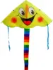 New Design smiling face kite Smile Stunt Kites Cometa Child Toys Four Color Angel y Sports Beach toy