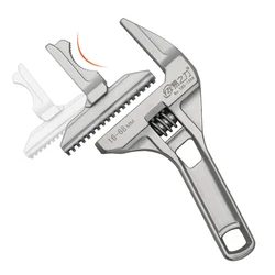 Llave dinamométrica universal de aleación de aluminio, llave de extremo abierto grande, herramienta de reparación para tubería de agua, tornillo de baño