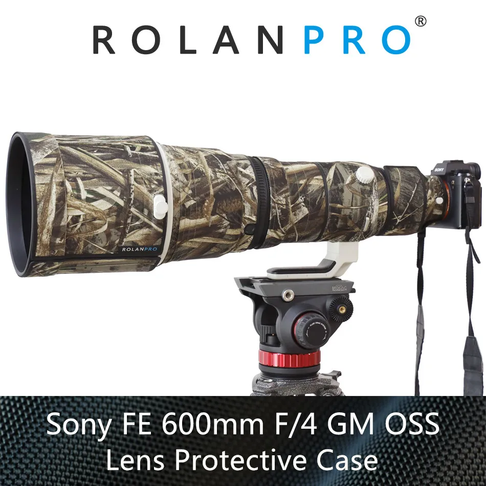 

ROLANPRO Waterproof Lens Camouflage Coat Rain Cover for Sony FE 600mm F/4 GM OSS Lens Protective Case Guns Cloth Lens hood cover