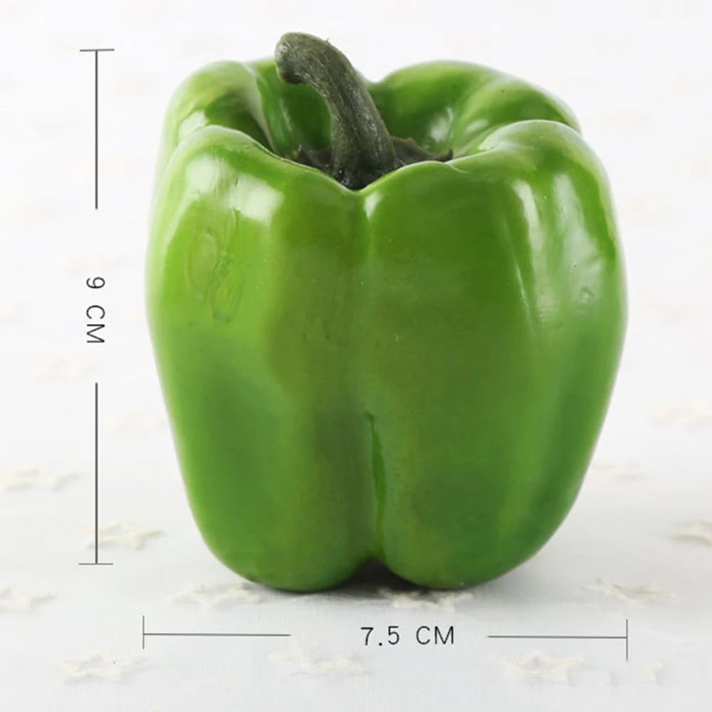 Simulation vegetable green pepper red sweet pepper foam model hotel restaurant decoration kitchen layout shooting props