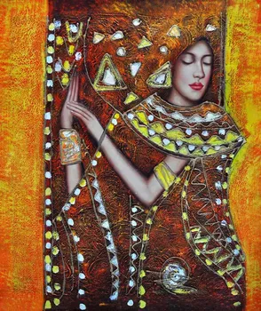

100% Hand Painted Canvas Artist Gustave Klimt Style Painting Reproduction Wall Décor Painting Wall Painting Living Room Wall Art