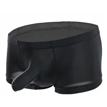 

Men's Boxers Sexy Breathable Boxer Low Rise Sheath JJ Underwear Male Solid Color Comfortable Underpants